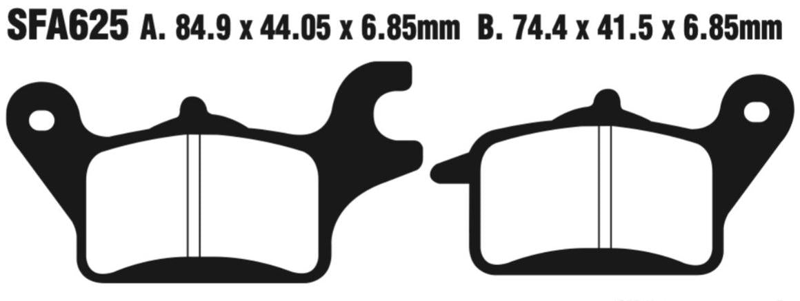 EBC Sfa625 Scooter Disc Pad Set Front (8601732) For Honda Afs 110