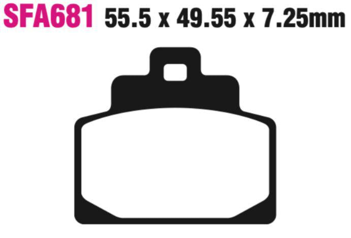 EBC Sfa681 Scooter Disc Pad Set Front (8601739) For Gilera/Piaggio/Vespa