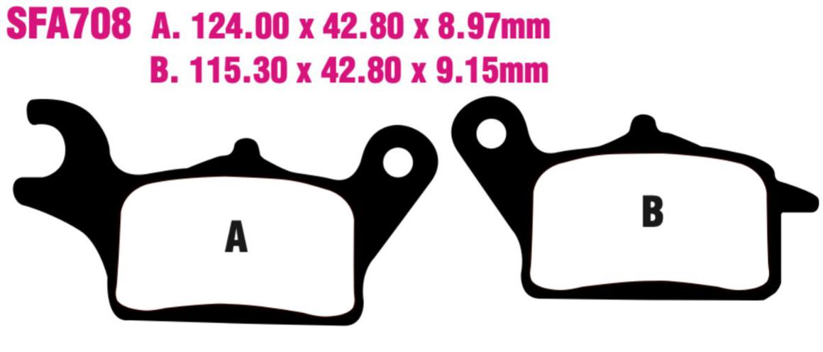 EBC Sfa708 Scooter Disc Pad Set