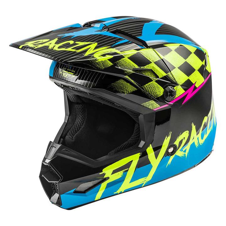 Fly Kinetic Helmet Sketch Blue / Hi-Vis / Black / Pink