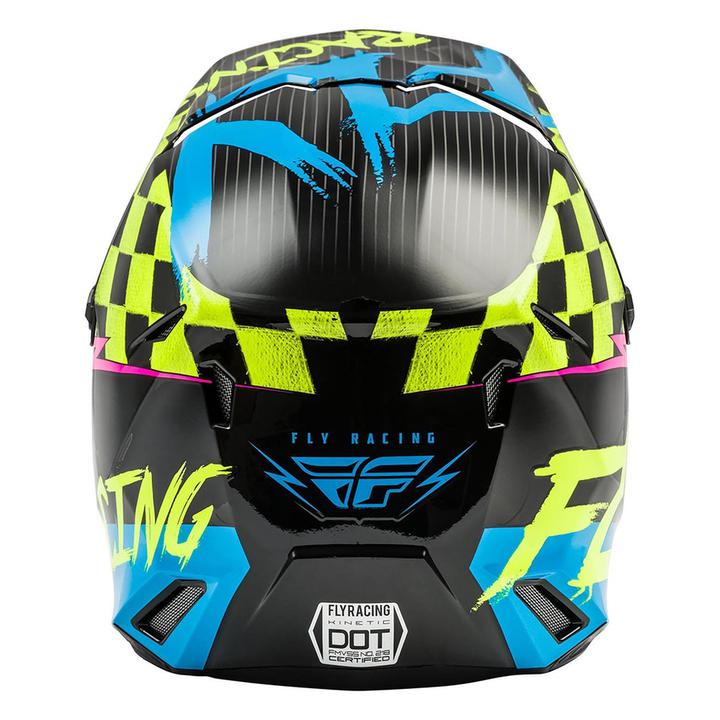 Fly Kinetic Helmet Sketch Blue / Hi-Vis / Black / Pink
