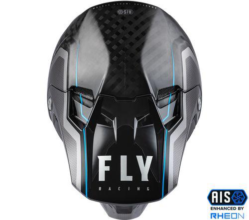 Fly Racing Formula Carbon Axon Helmet - Black/Grey/Blue