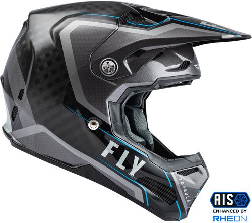 Fly Racing Formula Carbon Axon Helmet - Black/Grey/Blue