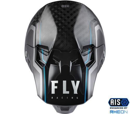 Fly Racing Formula Carbon Axon Helmet - Black/Grey/Blue