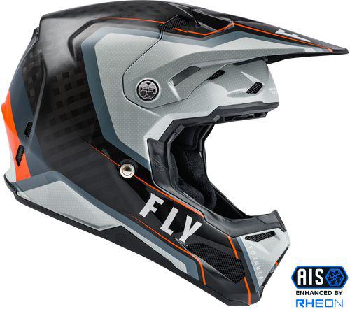 Fly Formula Carbon Helmet Axon Blk Gry Org Youth Large