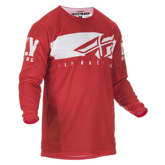 Fly Kinetic Jersey 19 Sheild Red / White