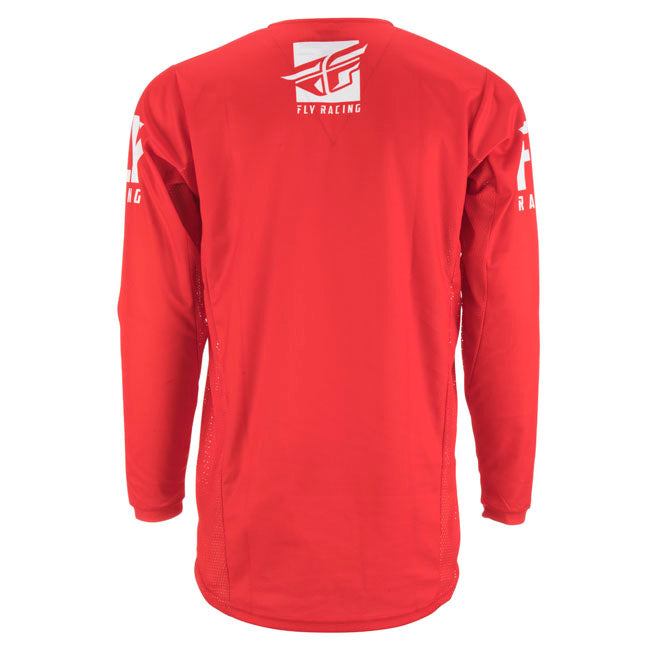 Fly Kinetic Jersey 19 Sheild Red / White