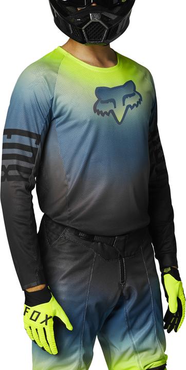 Fox MX22 Airline Reepz Jersey Black Yellow