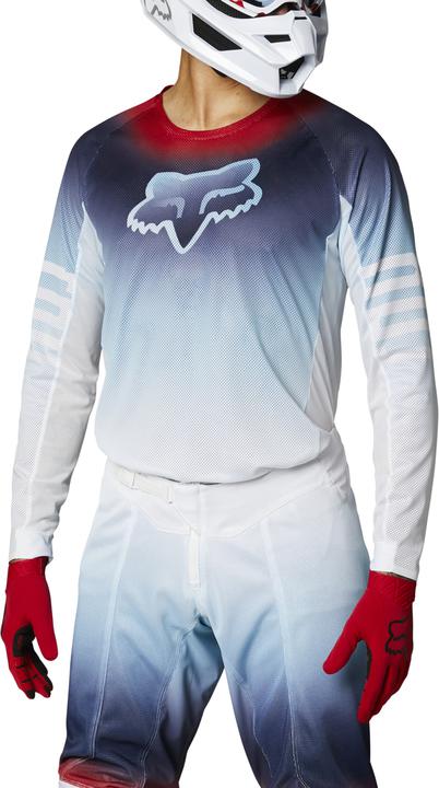 Fox MX22 Airline Reepz Jersey White Blue Red
