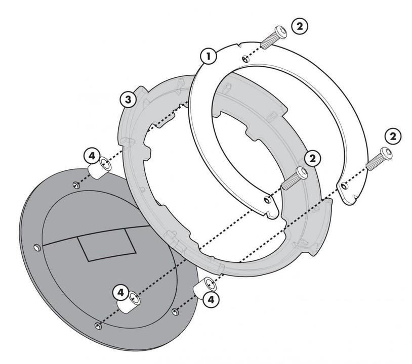Givi Tanklock Flange 01 Fits Suzuki