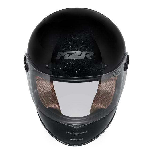 M2R Bolster F-9 Helmet Metalic Black