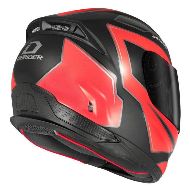 Dririder D-Sport Helmet Symmetry Pc-1F Matt Fluro Red