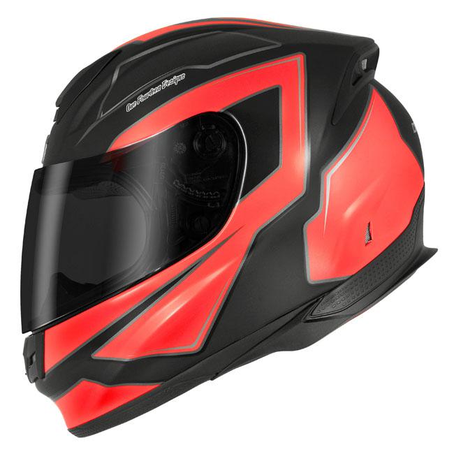Dririder D-Sport Helmet Symmetry Pc-1F Matt Fluro Red