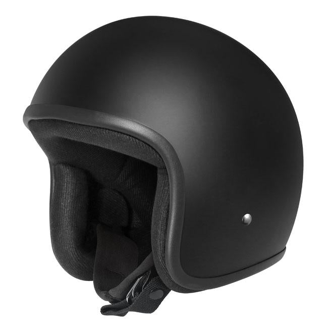Dririder Base Open Face Helmet Matt Black No Peak
