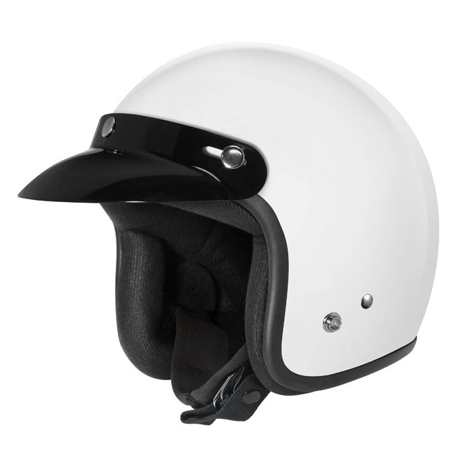 Dririder Base Open Face Helmet White