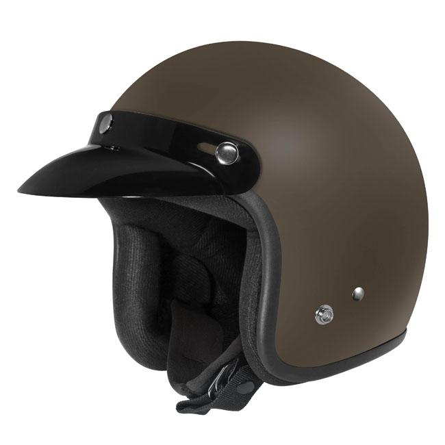 Dririder Base Open Face Helmet Matt Brown