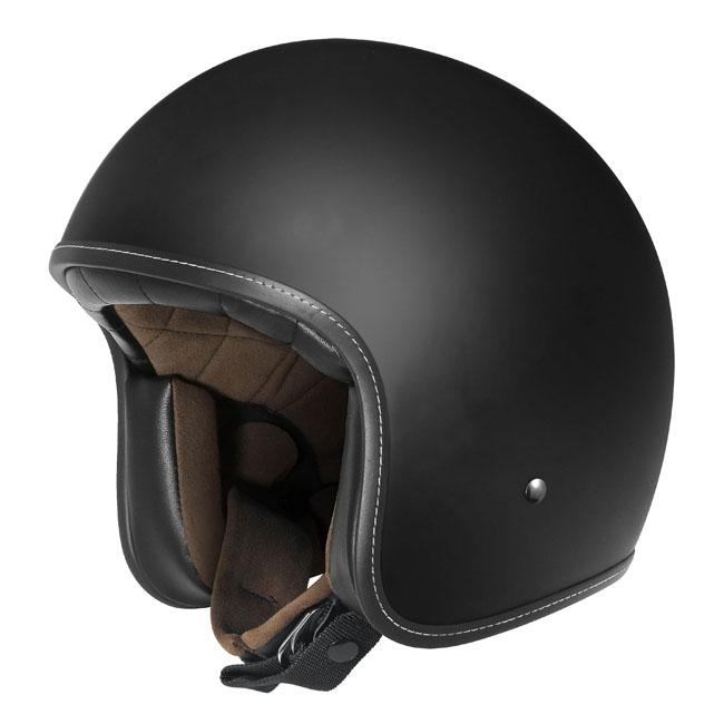 Dririder Base Open Face Helmet Core Matt Black Black No Studs