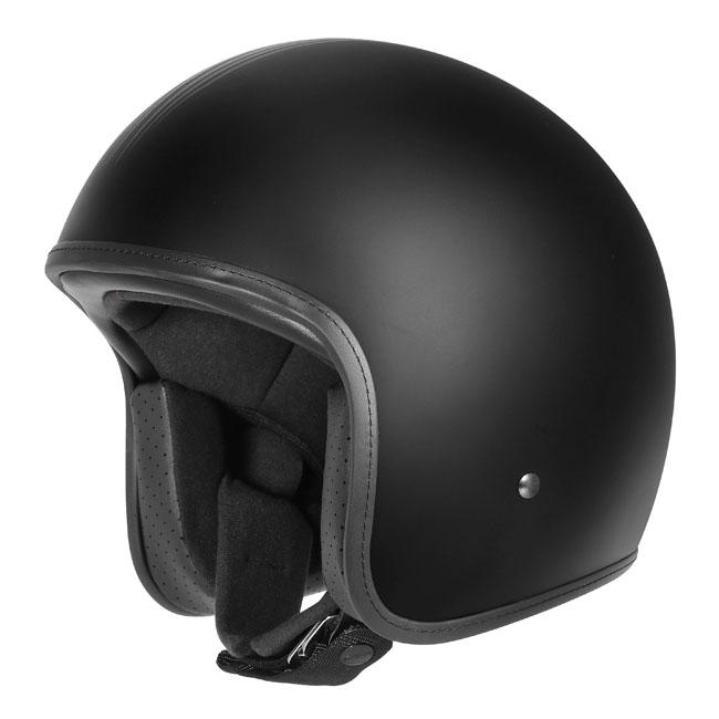 Dririder Base Open Face Helmet Bones Matt Black No Studs