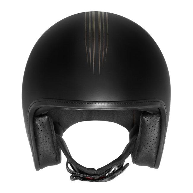 Dririder Base Open Face Helmet Bones Matt Black No Studs