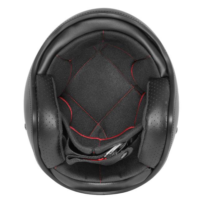 Dririder Base Open Face Helmet Bones Matt Black No Studs