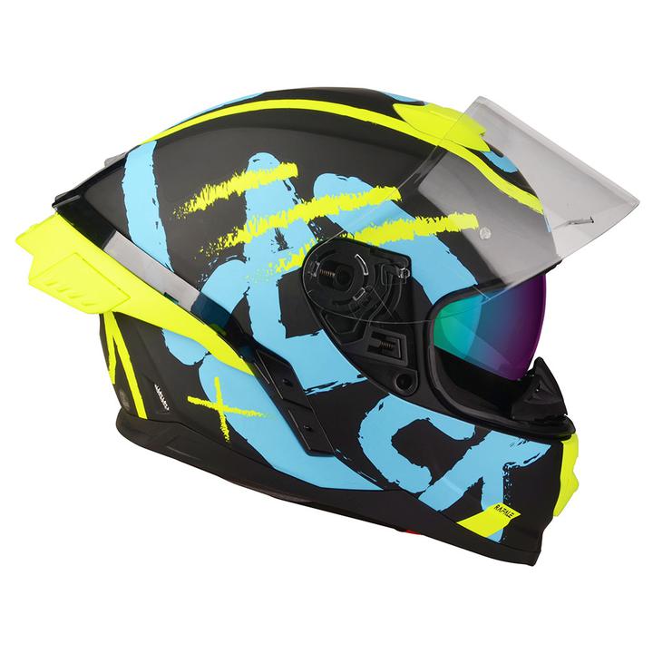 Lazer Rafale Sr Helmet Street Black Blue Yellow Matt