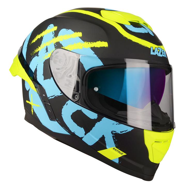Lazer Rafale Sr Helmet Street Black Blue Yellow Matt