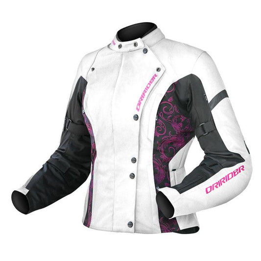 Dririder Vivid Jacket White Pink Ladies