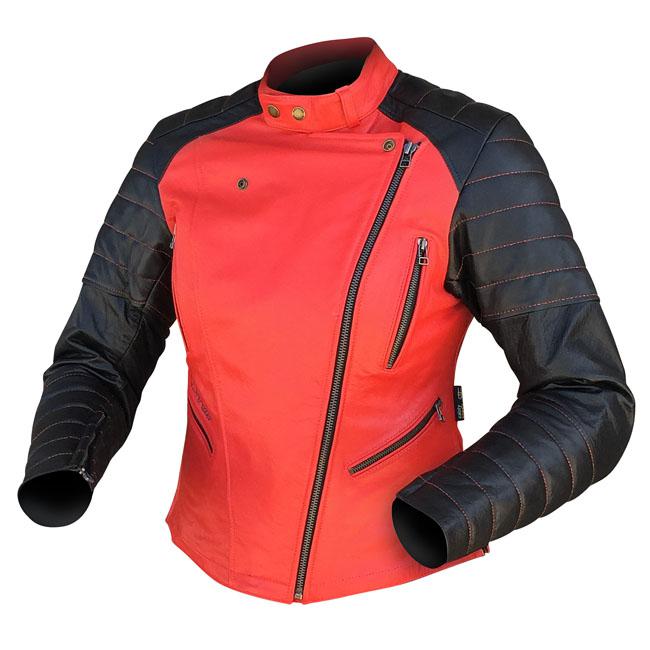 Dririder Venus Womens Leather Jacket Red