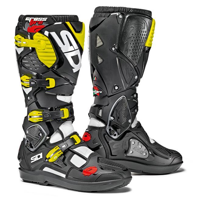 Sidi Crossfire 3 Srs White / Black / Yellow Fluro