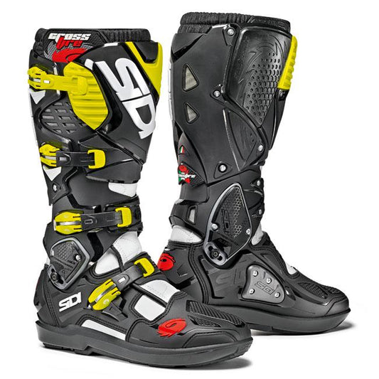 Sidi Crossfire 3 Srs White / Black / Yellow Fluro