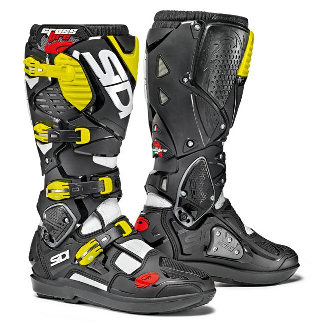 Sidi Crossfire 3 Srs White / Black / Yellow Fluro