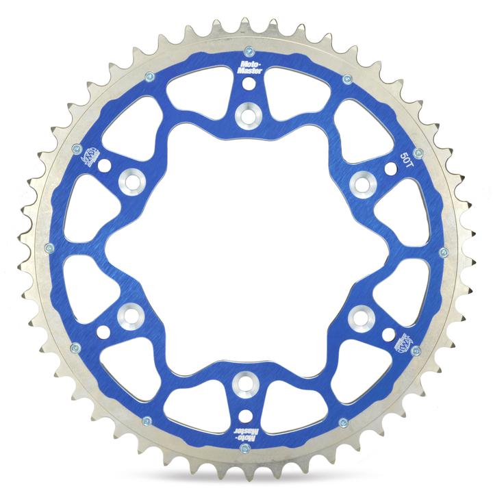 Moto-Master Fusion Series Dual	Ring Rear Sprocket (Blue)