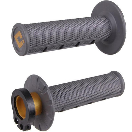 ODI MX Half Waffle 2T/4T Lock On Grip Graphite