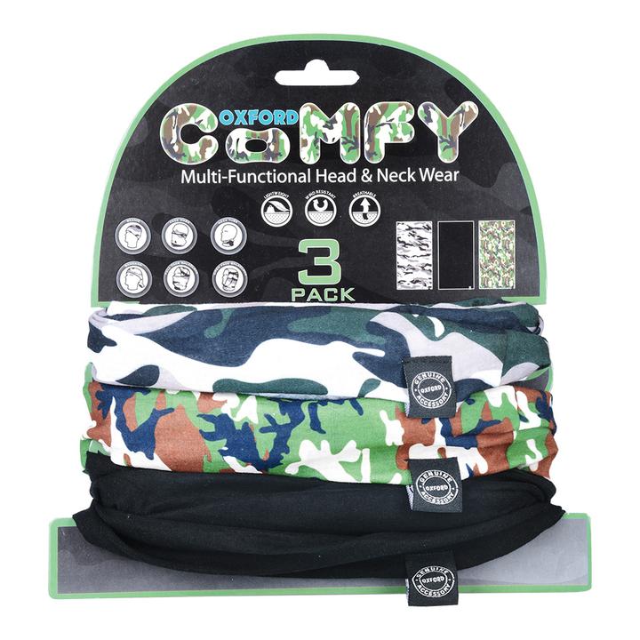 Oxford Comfy 3Pk Face Mask Camo