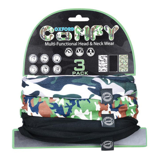 Oxford Comfy 3Pk Face Mask Camo