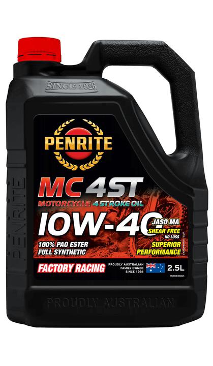 Penrite Mc-4St 10W-40 100 Percent Pao Ester Full Synthetic Engine Oil 2.5L