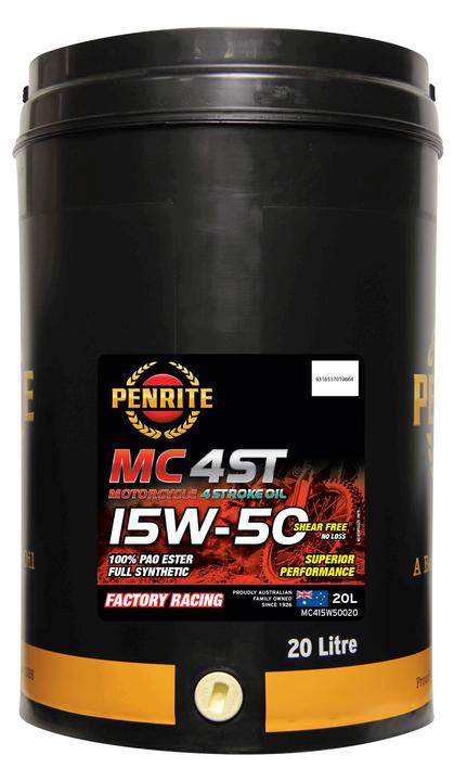 Penrite Mc-4St 15W-50 100 Percent Pao Ester Full Synthetic Engine Oil 20L