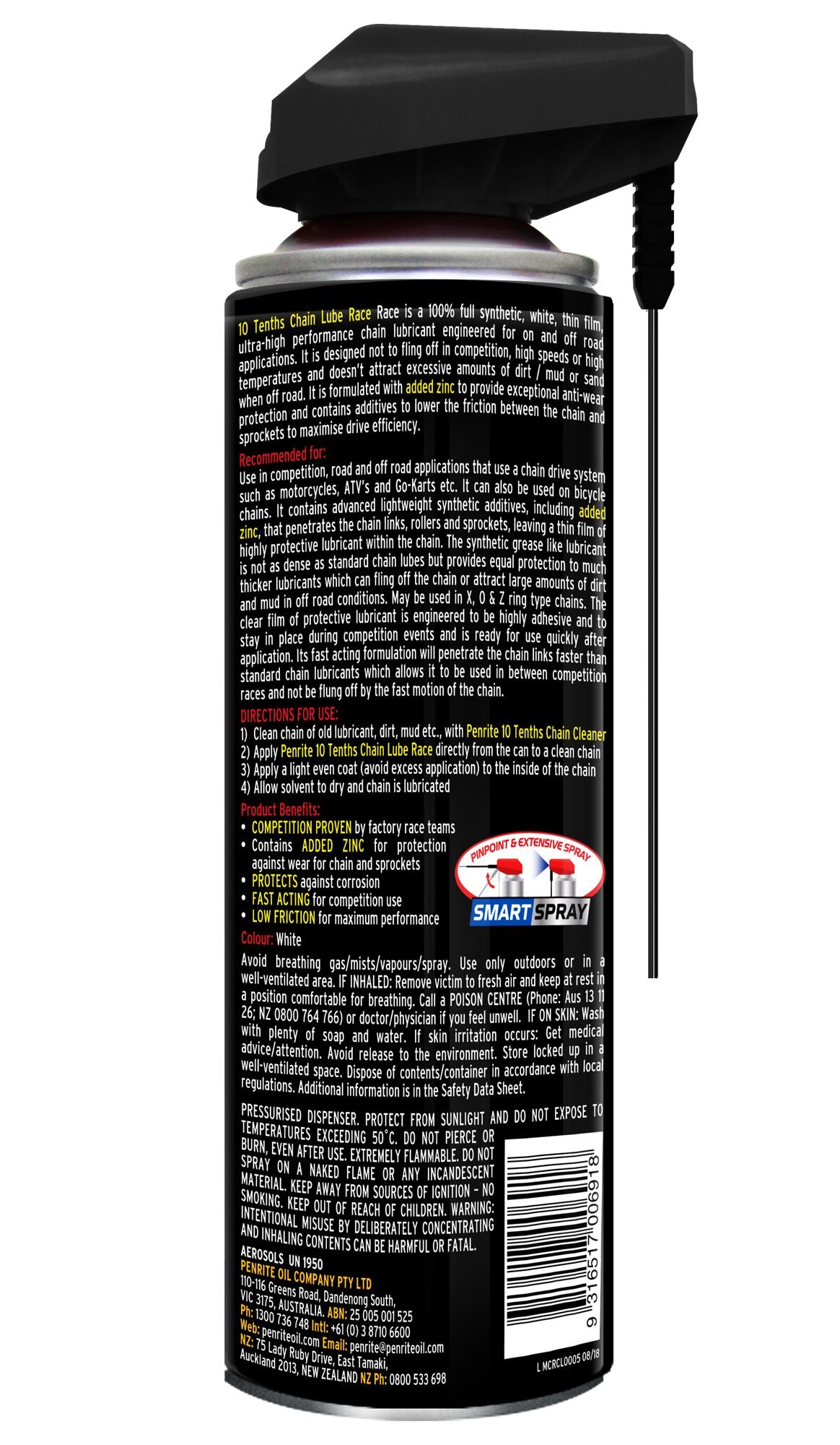 Penrite 10 Tenths Chain Lube Race 500Ml