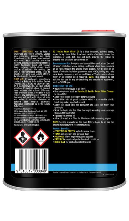 Penrite 10 Tenths Foam Filter Oil (Liquid) 1L