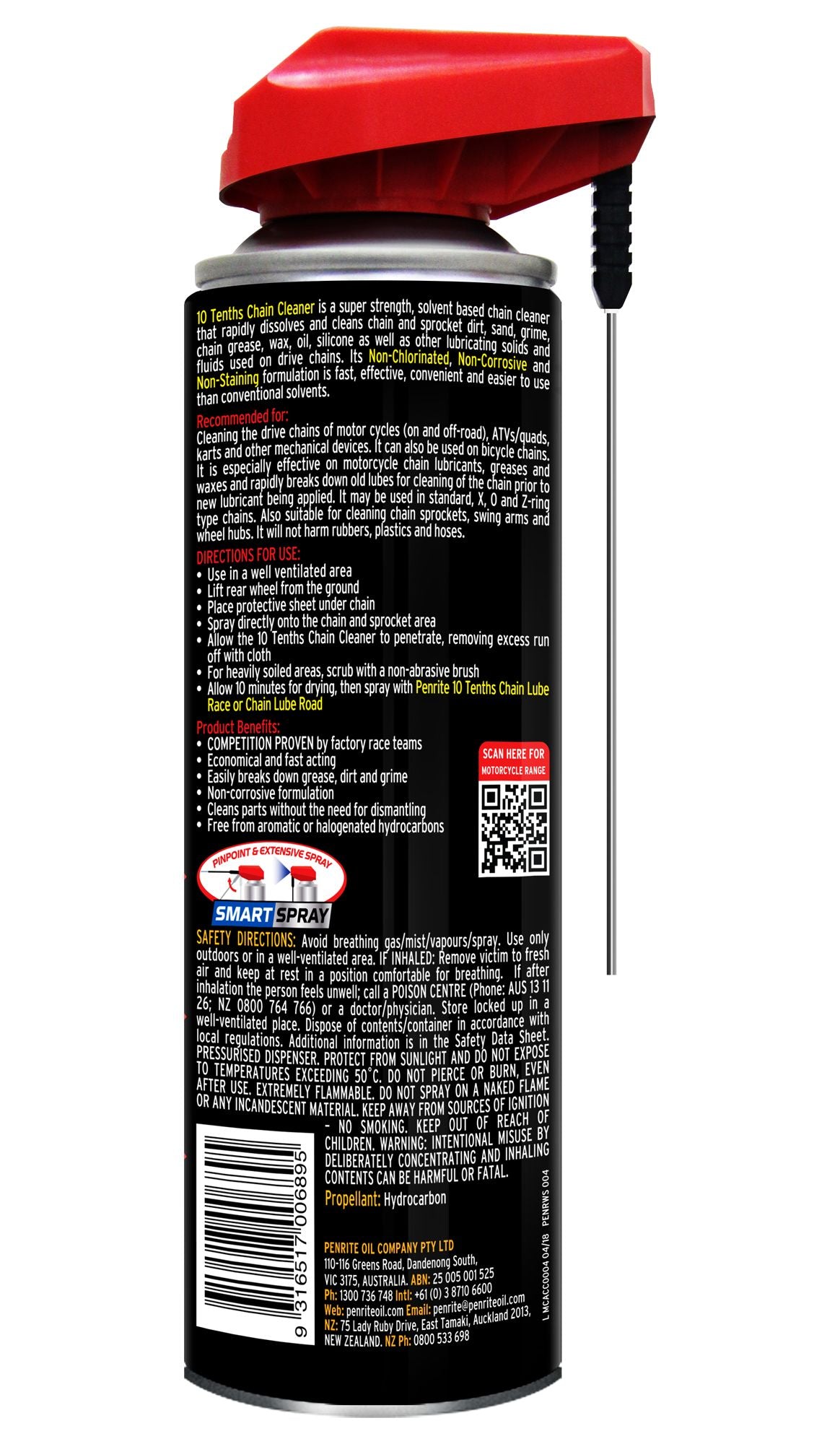 Penrite 10 Tenths Chain Cleaner 400Ml