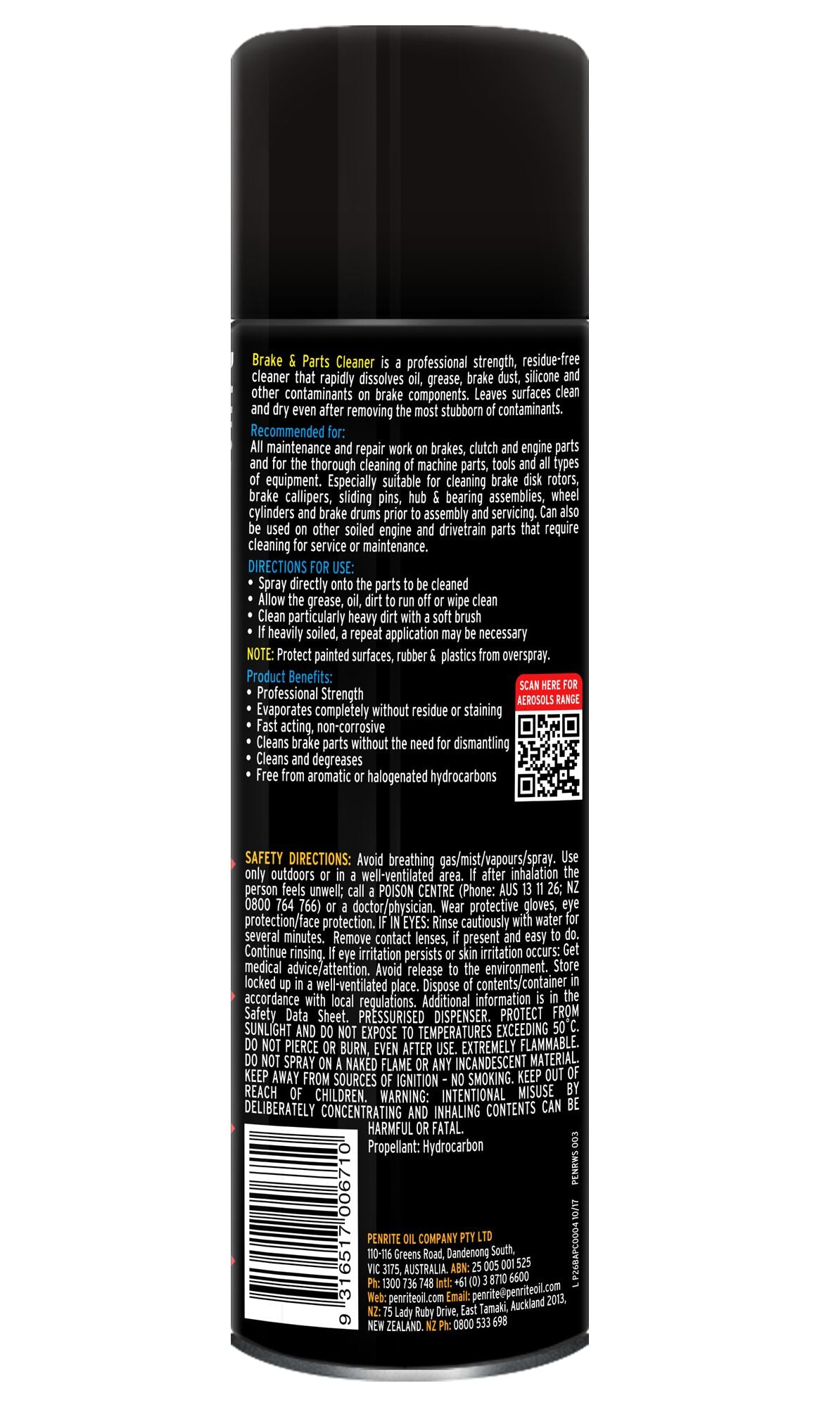 Penrite Brake Cleaner