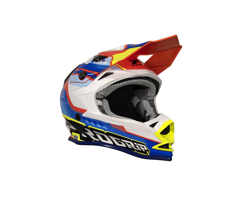 Progrip 3009 Youth Orange Blue Helmet