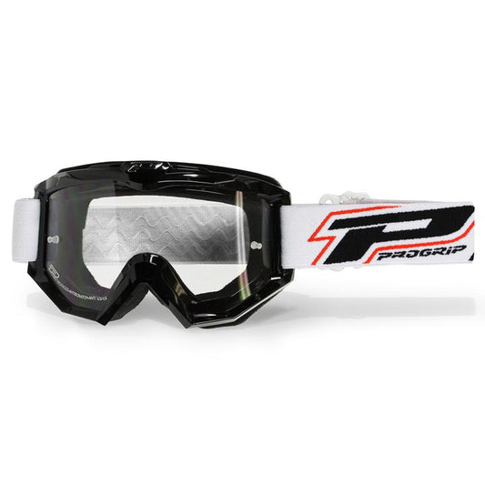 Progrip Raceline 3201 Black Goggles With Clear Lens