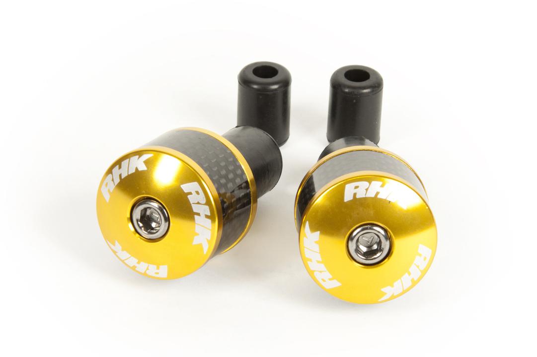 RHK Bar Ends Caps Carbon Gold