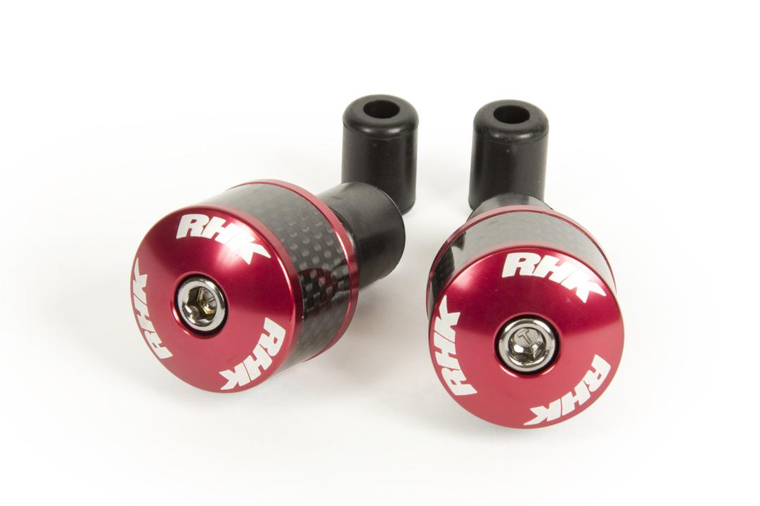 RHK Bar Ends Caps Carbon Red