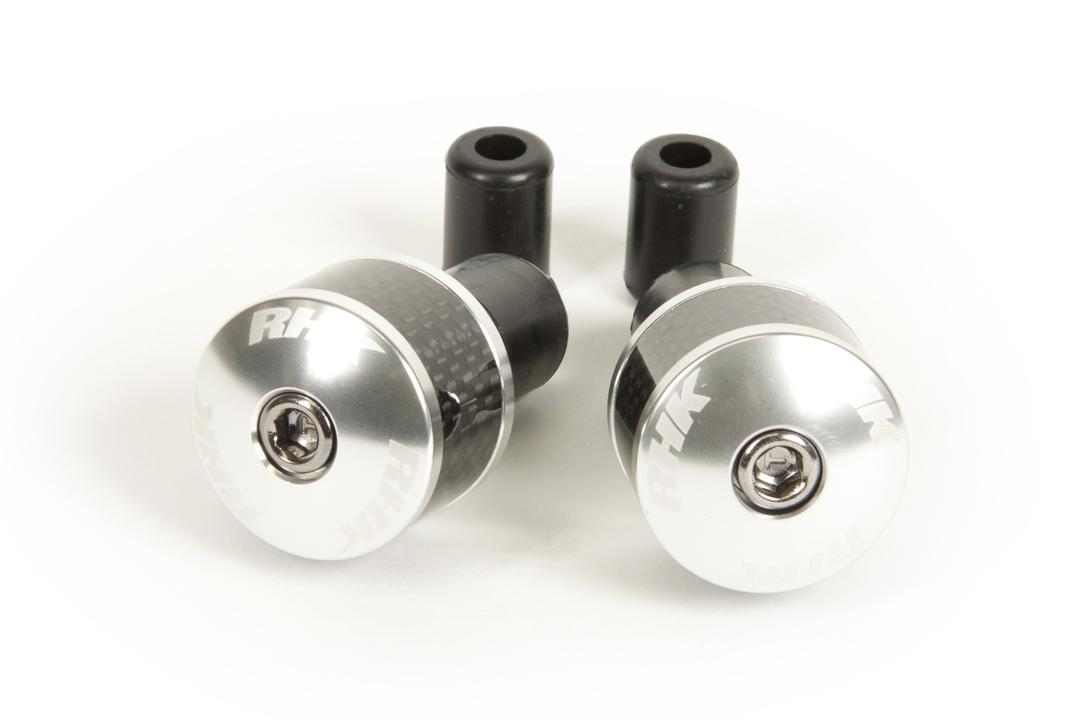 RHK Bar Ends Caps Carbon Silver
