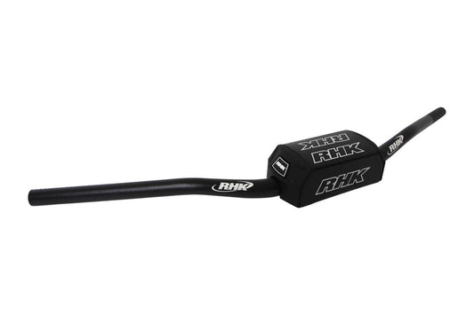 RHK Black Cr High Tapered Handlebar Black With Black Bar Pad