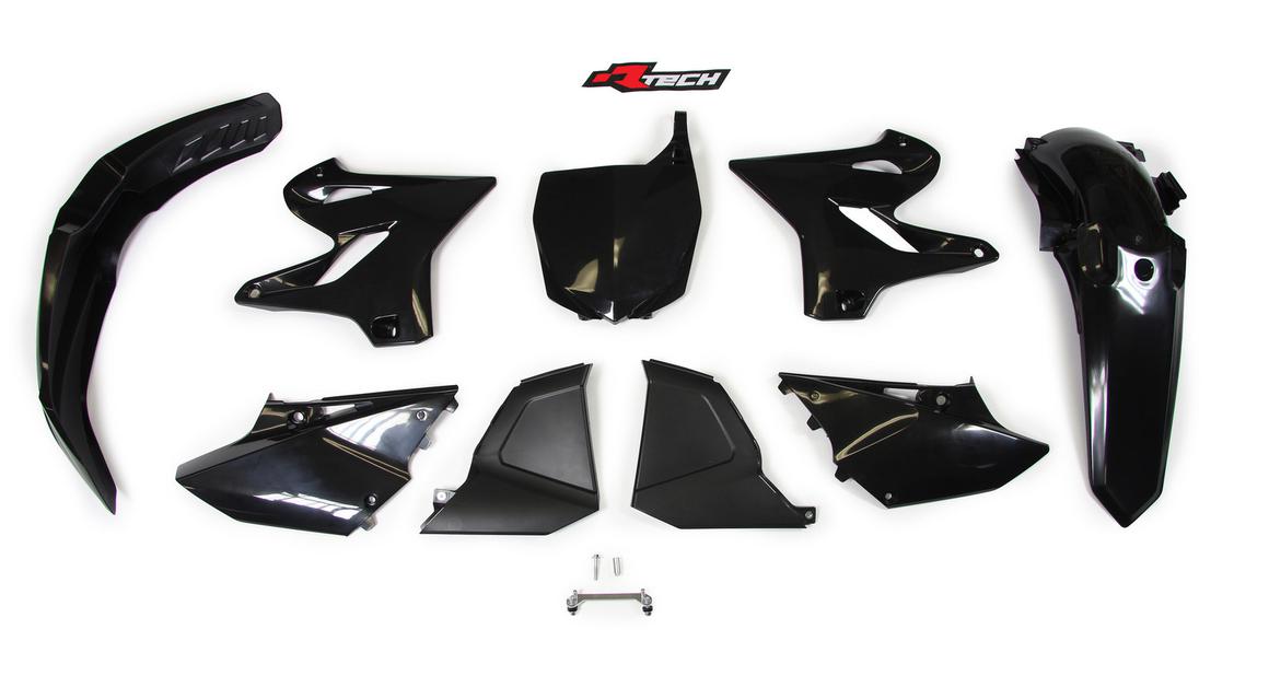 Rtech (Re-Style) Yamaha Black Plastic Kit YZ 125/250 2002-2019