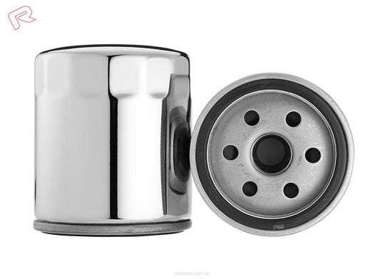 Ryco Motorcycle Oil Filter Chrome RMZ 112C (Kn - 171C) For Buell/Harley Davidson