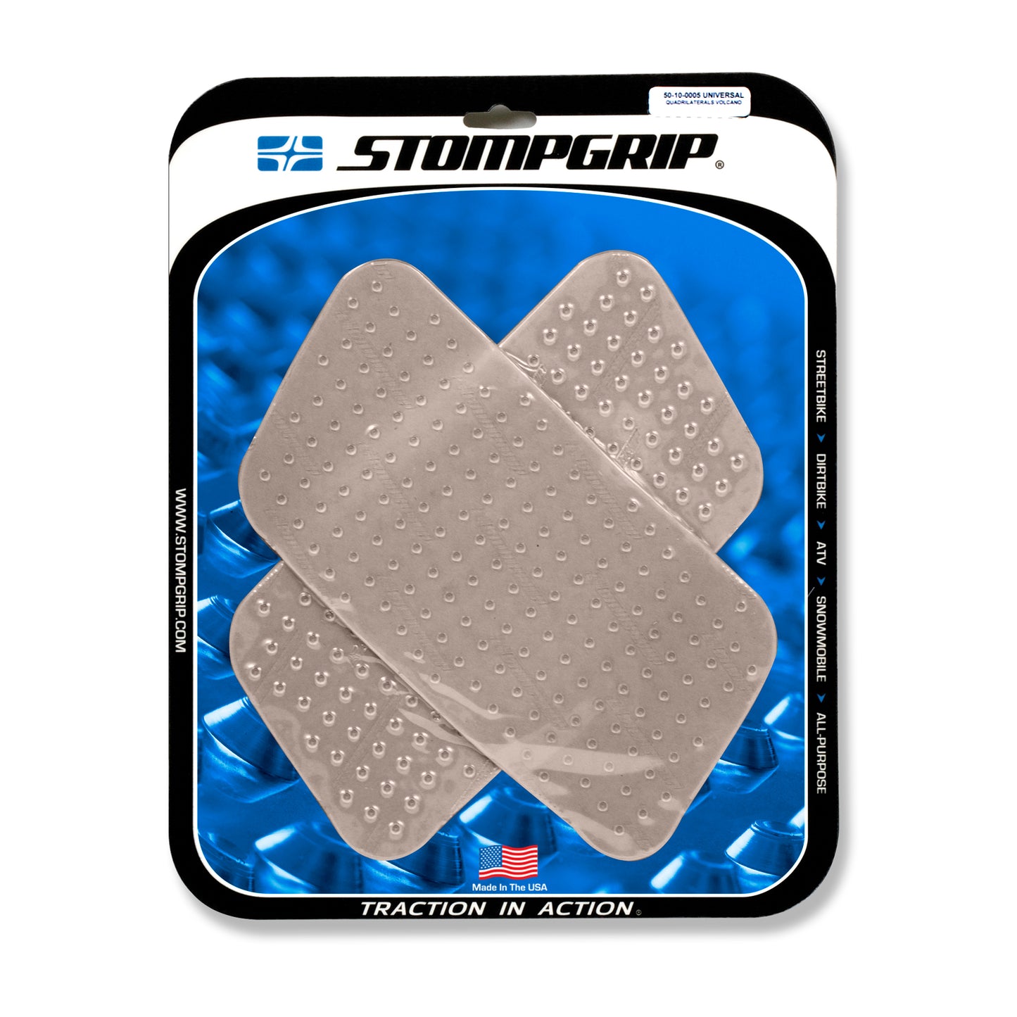 Stompgrip Universal Quad Tank Grip Volcano Clear